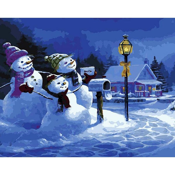 Snowman Family & Mail Box