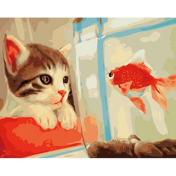 Sweet Cat & Goldfish