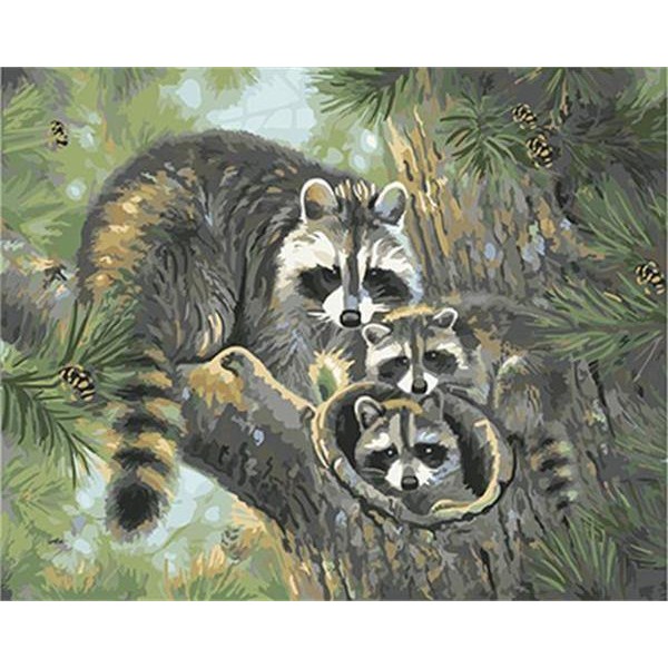 Raccoon Family Painting Kit