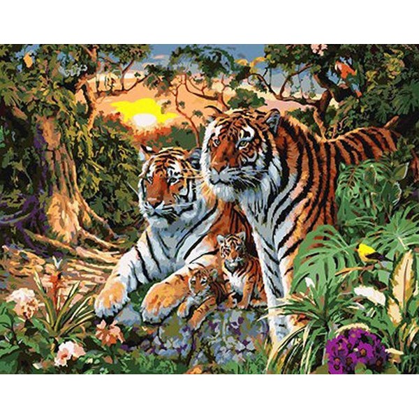 Tigers & Cubs in the Forest