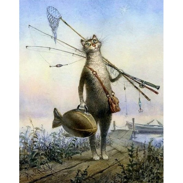 Cat Going for Fishing