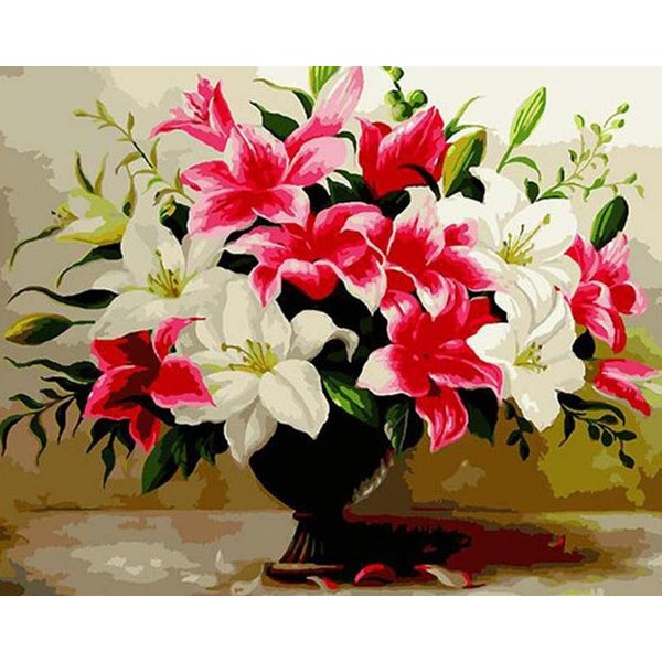 Colorful lilies in a Vase