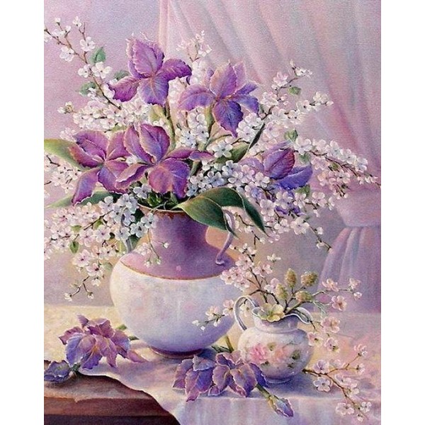 Mate field Purple Flowers