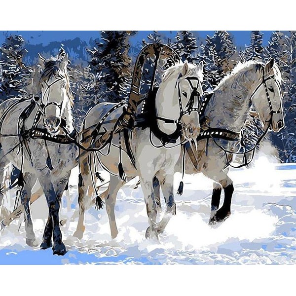 Winter Horses DIY Painting Kit