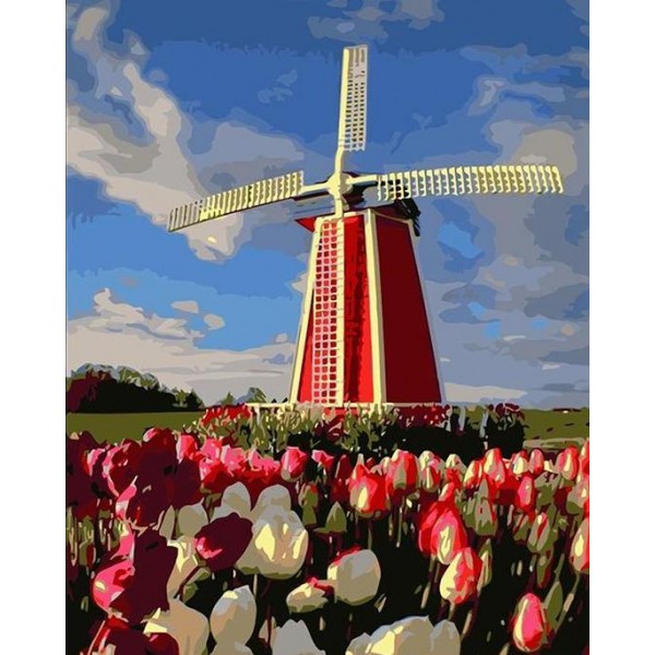 Tulips & Windmill Painting Kit