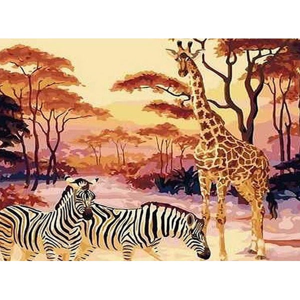 Zebras & Giraffe Painting Kit