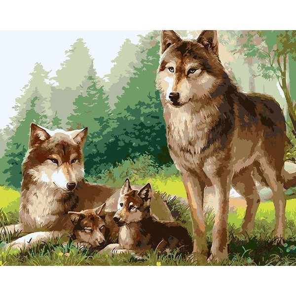 Stunning Wolves Family