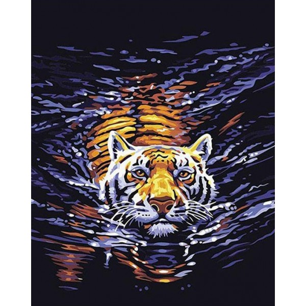Swimming tiger Painting Kit