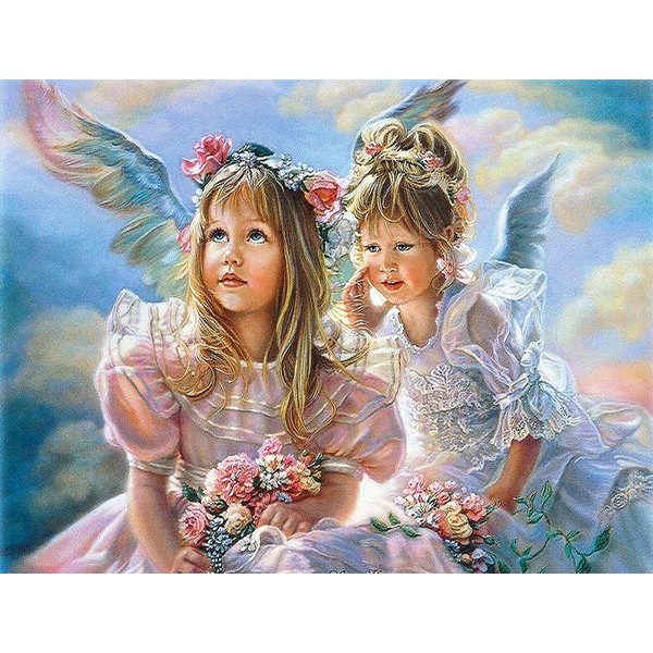 Two Little Angel Girls