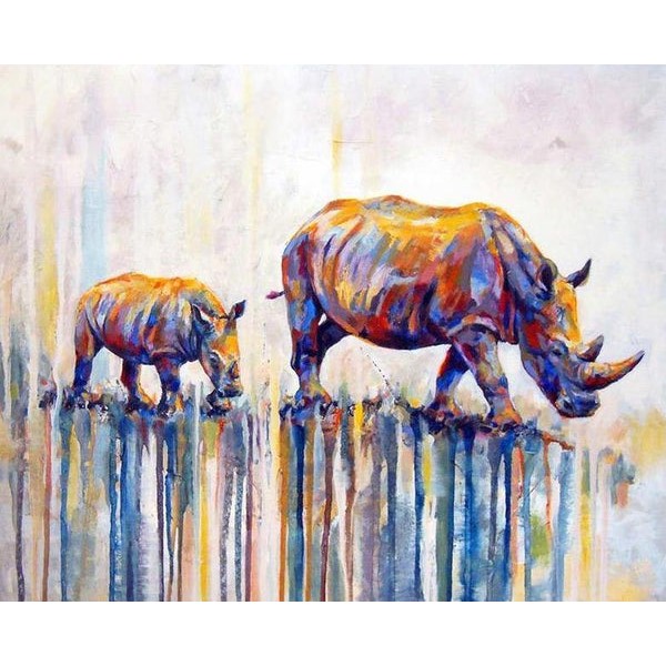 Rhino with Baby Painting Kit