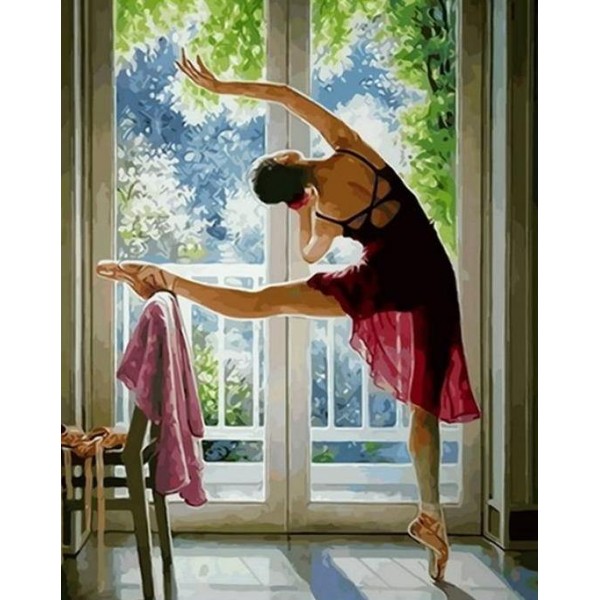 Ballet Girl Dancing on Toes