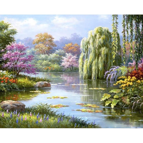 Spring Trees & Water Pond