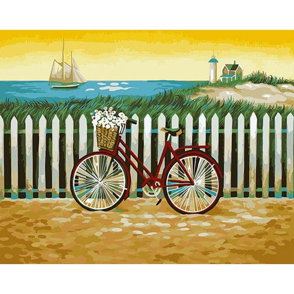 Bicycle with Daisy Basket