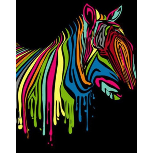 Colorful Zebra Abstract Art