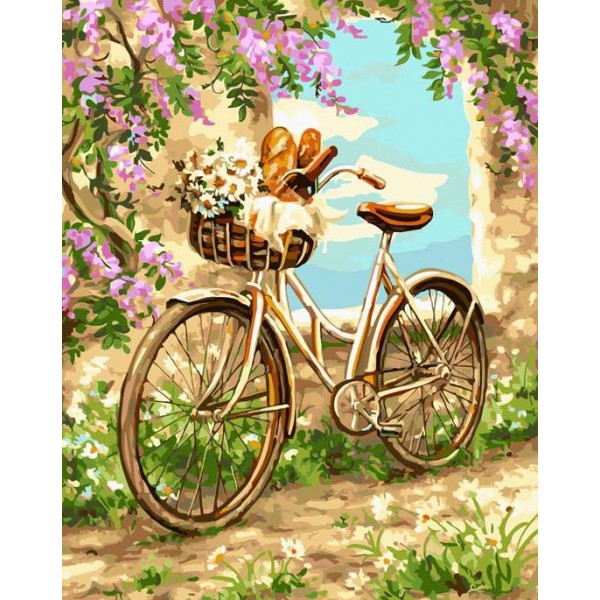 Daisy Basket on Bicycle