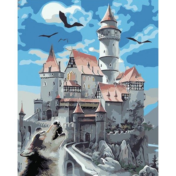 Fairy tale Castle & Wolf