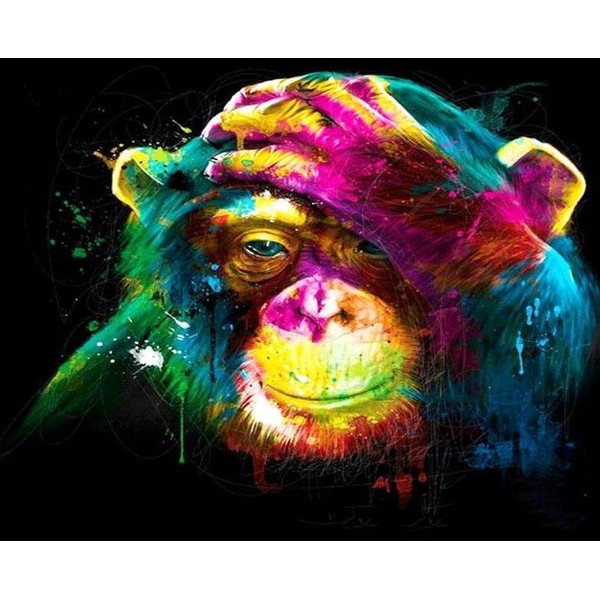 Colorful Monkey Paint by Numbers Kit