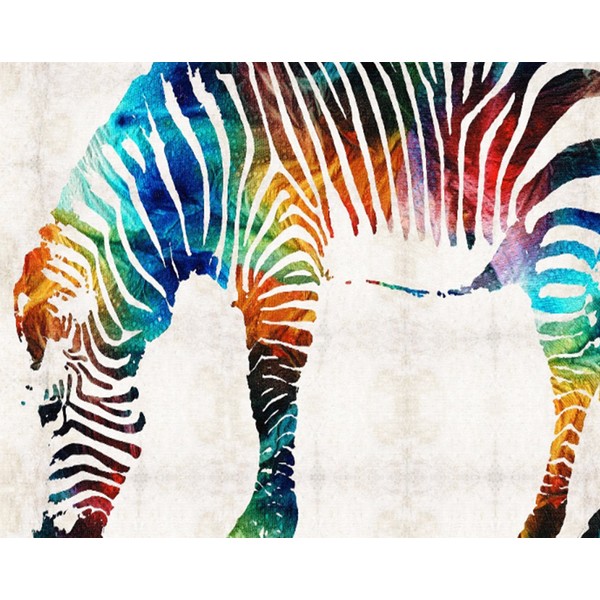 Colorful Zebra - Paint by Numbers