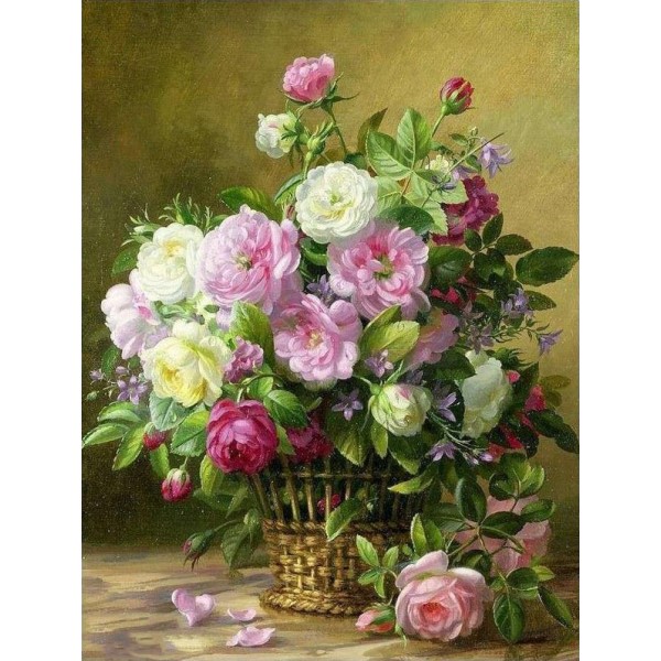 Beautiful Basket Full of Flowers