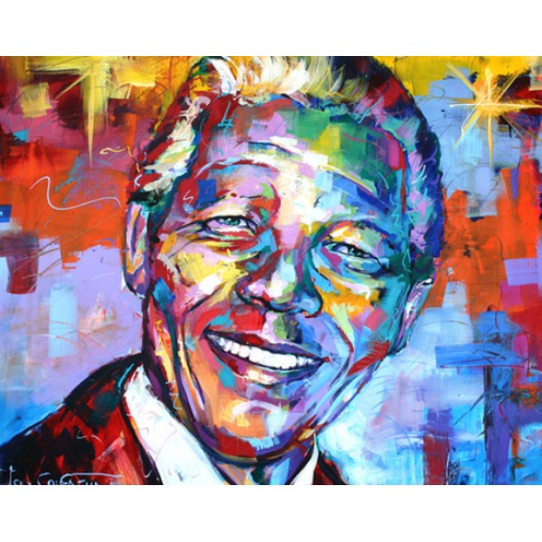 Nelson Mandela Colorful Portrait