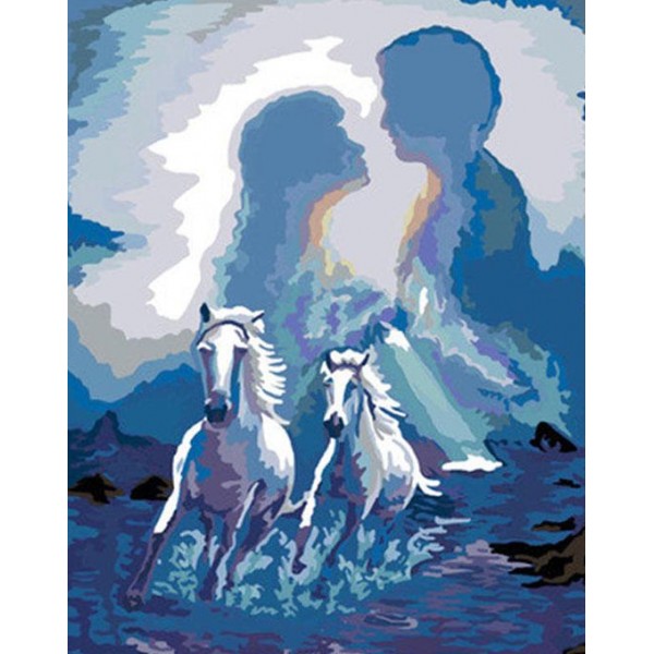 White Horses & Abstract Couple