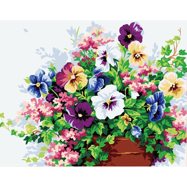 Colorful Flowers Pot