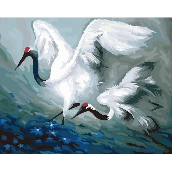 Crane Acrylic Painting