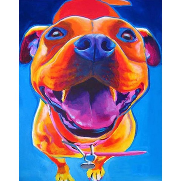 Happy Dog - Paint by Numbers