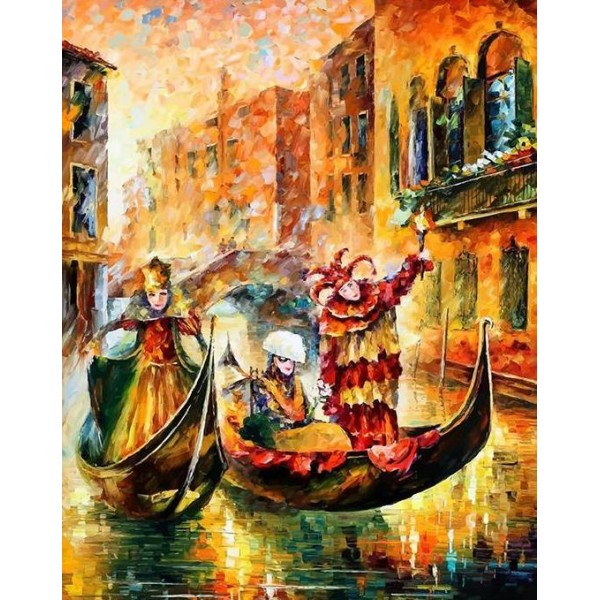 Masks Of Venice - Leonid Afremov