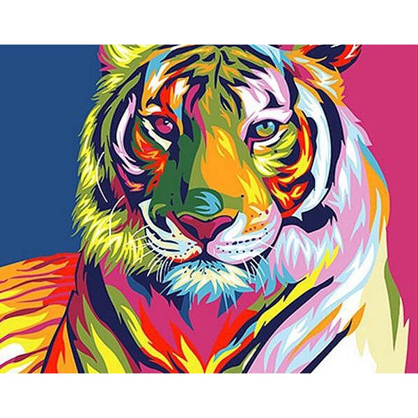 Colorful Tiger Paint by Numbers