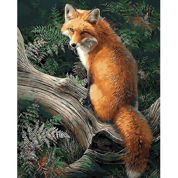 Fox Sitting on Tree