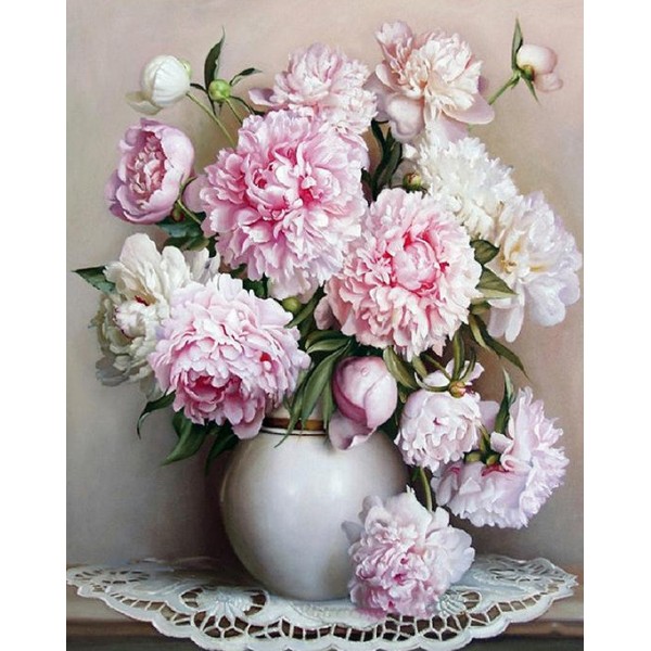 Peony Flowers Paint by Numbers Kit
