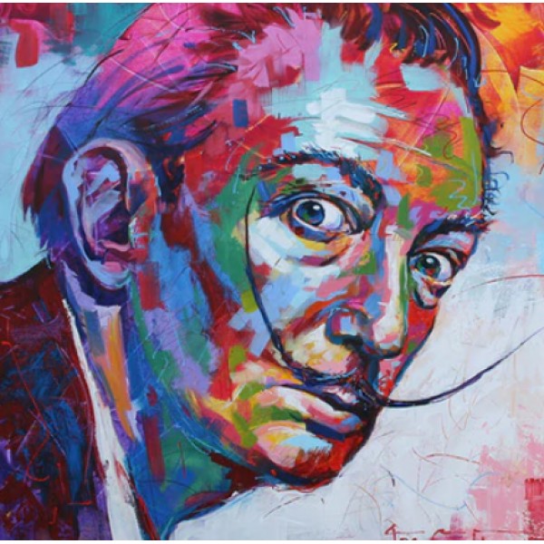 Salvador Dali Colorful Portrait