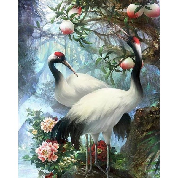 Crane Pair in the Forest
