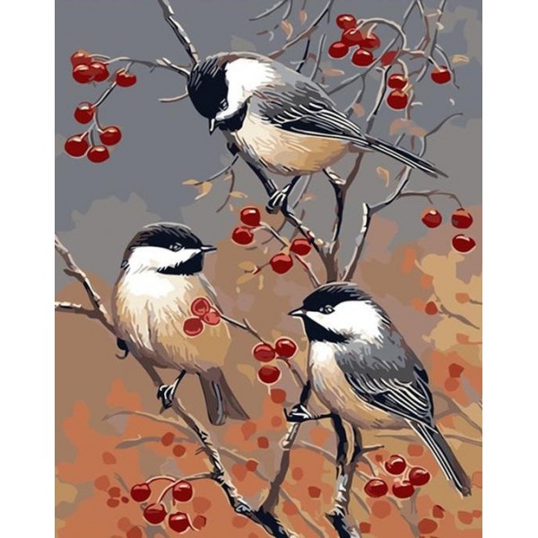 Sparrows on Tree Branches