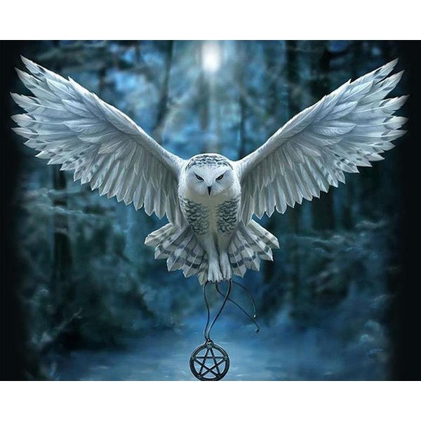 Beautiful Flying White Owl