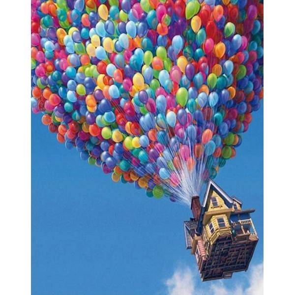 House Flying with Balloons