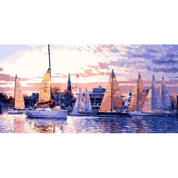 Sailing Ships with High Masts