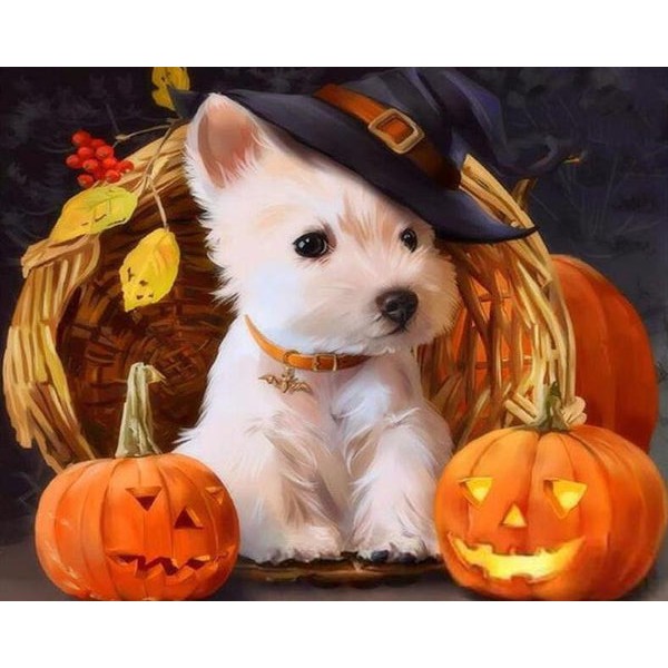 Puppy Celebrating Halloween