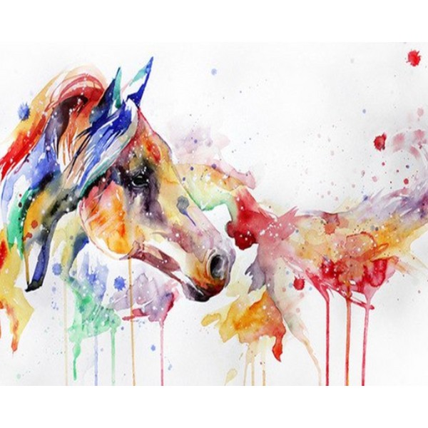 Colorful Horse Abstract Painting