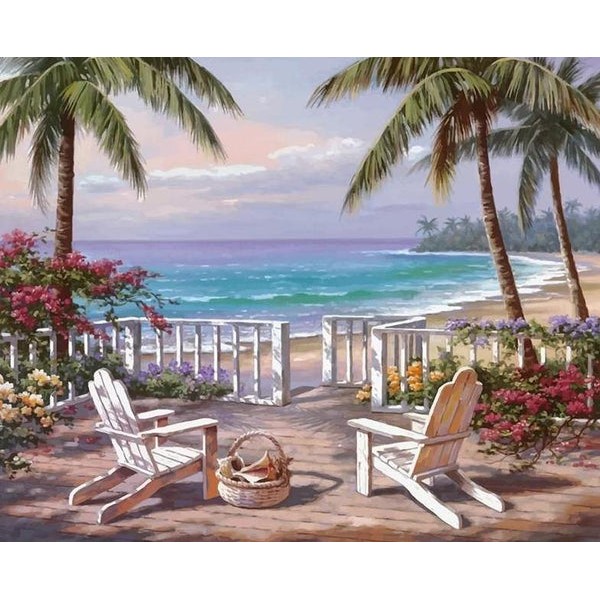 Palm Trees & Beach Sitting