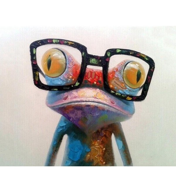 Colorful Frog with Glasses
